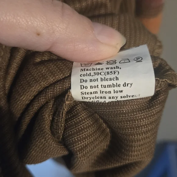 Brown Corduroy Jacket with Aztec Patterned Sleeves, L, Oversized, Western - Picture 9 of 9